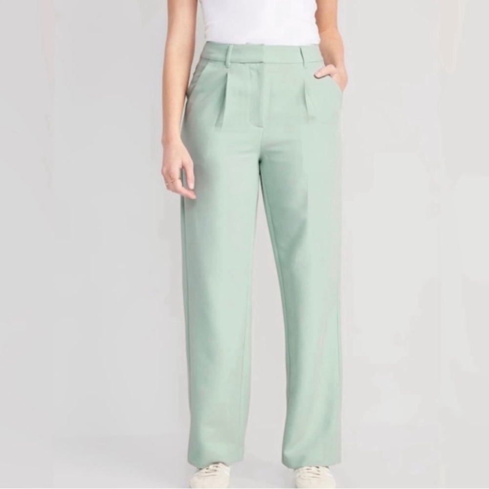 Old Navy High Waisted Pleated Wide Leg Trousers